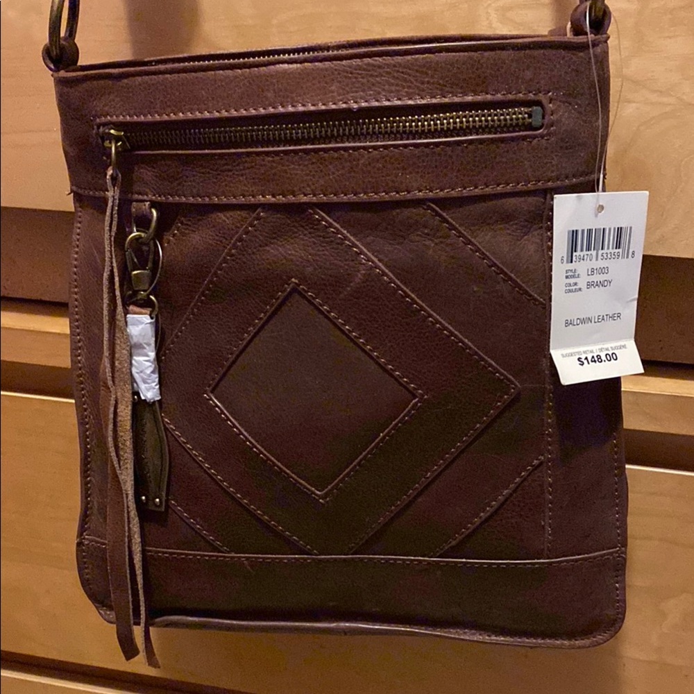 Lucky Brand Dark Brown Leather Crossbody Bag